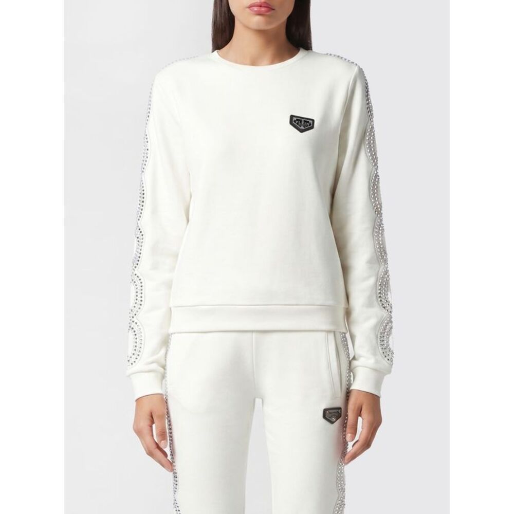 Philipp Plein Crewneck Jersey Jumper With Rhinestone Embroidery